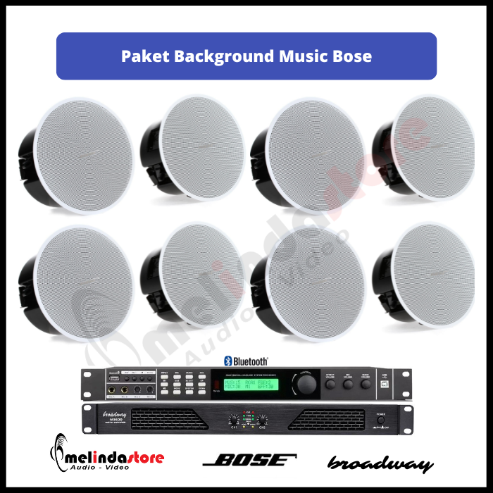Paket Background Music Indoor Speaker Ceiling Bose - 8 Speaker